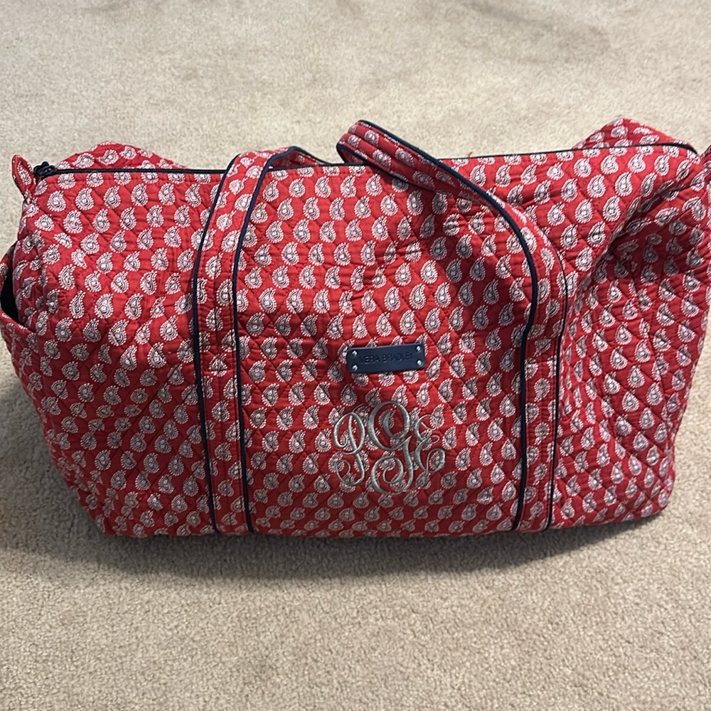 Vera Bradley Red Paisley Large Duffle